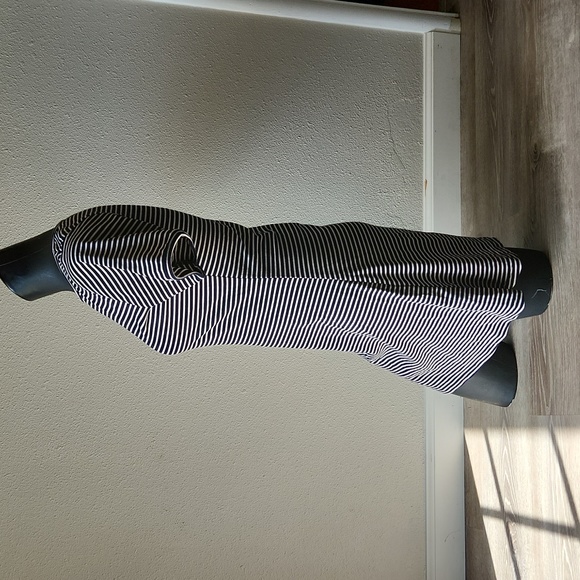 Brandy Melville Striped Stretchy T shirt Dress Black and White - Picture 4 of 5